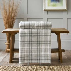 Snuggletouch 140cm x 180cm Tartan Silver - Throw